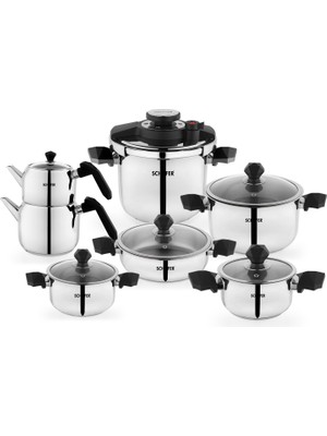 Schafer New Honor Çelik Seti -13 Prç.-Siyah