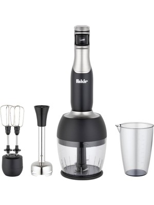 Fakir Speed Lucca Blender Seti 1000 W Güç, 900 ml Kapasite ve Fonksiyonlar ile Şık Siyah-Gri
