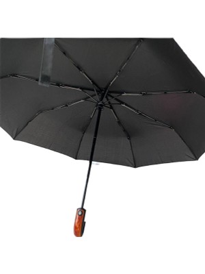 Muba Ahşap Saplı Tam Otomatik Rüzgarda Kırılmayan Şemsiye