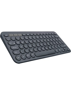 Microcase Tablet Telefon Bilgisayar Için Yuvarlak Tuşlu Bluetooth Kablosuz Klavye Android Ios Windows Uyumlu - AL3048 Siyah