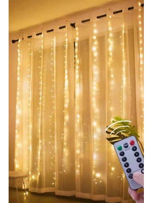 1x2 Metre Perde LED 200 Ledli Kumandalı