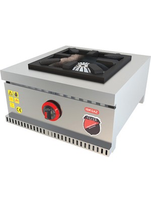 Işıkgaz Silverinox Endüstriyel Lpg Tüplü Set Üstü Midi Tekli 1 Gözlü Ocak