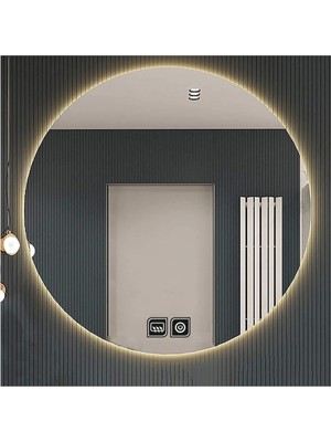 Dnr-MirrorDnr-Mirror 70 cm Buğu Yapmayan Dokunmatik Tuşlu Günışığı Ledli Yuvarlak Banyo Aynası