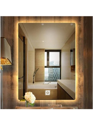 Dnr-Mirror70x110 Cm Dokunmatik Günışığı Ledli Dikdörtgen Banyo Aynası