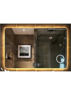 Dnr-Mirror75x105 Cm Buğu Yapmayan Makyaj Aynalı Dokunmatik Günışığı Ledli Dikdörtgen Banyo Aynası