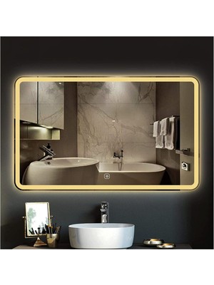 Dnr-Mirror65x90 Cm Dokunmatik Günışığı Ledli Dikdörtgen Banyo Aynası
