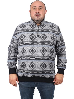 Starbattal Sweatshirt Oduncu Polo Yaka Fermuarlı 22220-SIYAH