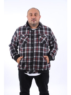 Starbattal Sweatshirt Oduncu Çıtçıtlı Cepli 22206-SIYAH