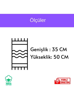 Lilies Atelier Mackenzie Model Damalı Beyaz Karanfil Desen Mutfak Havlusu Luxury Dekor Kurulama Bezi El Havlusu