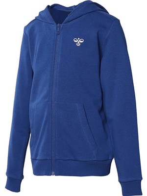 Hummel Kapüşon Yaka Baskili Mavi Erkek Eşofman Üstü 921164-1010 Hmlfelinos Zip Hoodie