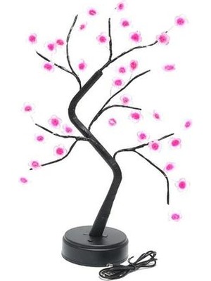 Sld Kiraz Çiçeği Ağacı Lamba LED Sıcak Işık Dekorasyon Kız Kalp Masa Lambası Pil USB Ev Festivali Parti Düğün Noel Lambası | Masa Lambaları (Yurt Dışından)