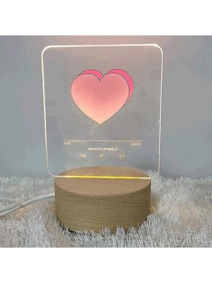 Sld Lambalar Ins 3D Romantik Yaratıcı Yatak Odası USB Masa Işık (Yurt Dışından)