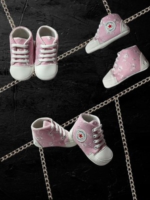 Baby Bonta Babybonta Kız Bebek Ipli Çiçek Nakışlı Patik 5-12 Ay