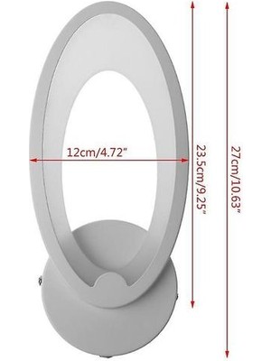 Sld LED Işık Modern Duvar Lambası Akrilik Aplik 12 W AC90-260 V Oval Şekli Kapalı Banyo Yatak Odası Oturma Odası Koridor Sanat Dekorasyon (Yurt Dışından)