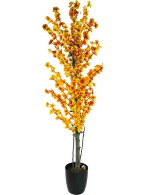 Nettenevime Yapay Ağaç Turuncu Japon Kiraz Çiçeği Bahardalı Ağacı Sakura Çiçeği Çalılı 150CM