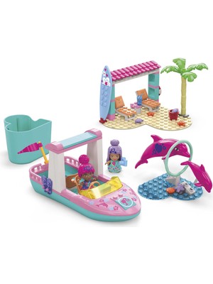 MEGA MEGA™ Barbie® Color Reveal™ Yunus Keşfi Yapı Seti, 2 Mini Bebek ve 2 Yunus ile 10'Dan Fazla Sürpriz İçerir, 5 Yaş ve Üzeri Hhw83
