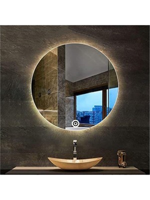 Dnr 60 Cm Dokunmatik Tuşlu Günışığı Ledli Yuvarlak Banyo Aynası