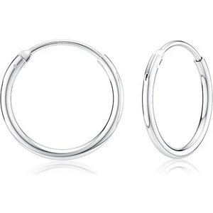 Erer Gümüş Gümüş 10 mm Ince Taşsız Halka Küpe