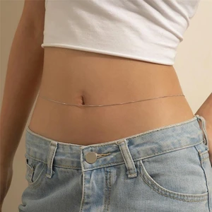 Erer Gümüş Gümüş Küp Model Bel Zinciri