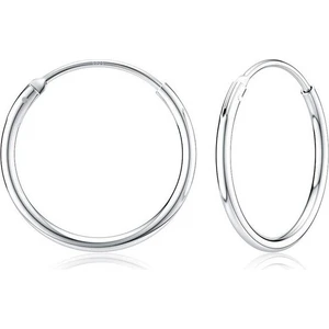 Erer Gümüş Gümüş 12 mm Ince Taşsız Halka Küpe