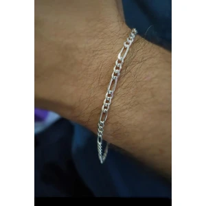 Erer Gümüş Gümüş Figora Model Zincir Erkek Bileklik