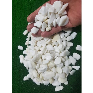 Beyaz Dolomit Taş 3 kg 1,5-2,5 cm Bahçe Taşı Dekoratif Taş Dere Taşı Çakıl Taşı Süs Taşı