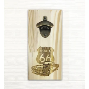 Kuzey Caddesi Duvar Tipi Şişe Açacağı Ahşap Bira Açacağı Route 66