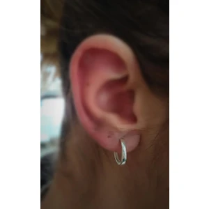 Erer Gümüş Gümüş 11 mm Taşsız Halka Küpe