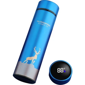 500ML Termos Su Şişesi Paslanmaz Çelik Termos Bardak LED Dijital Sıcaklık Göstergesi (Yurt Dışından)