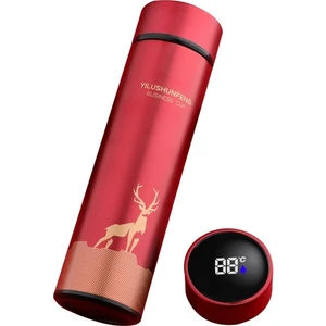 500ML Termos Su Şişesi Paslanmaz Çelik Termos Bardak LED Dijital Sıcaklık Göstergesi (Yurt Dışından)