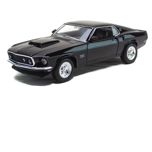 1:24 Ölçek Metal 1969 Ford Mustang Boss 429 Siyah 19CM