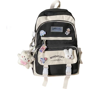 Büyük Kapasiteli Omuz Çantası Çok Cepler Genç Öğrenciler Için Okul Sırt Çantası Erkek Kız (Yurt Dışından)