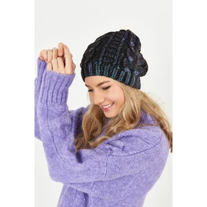 Simli Ponponsuz Akrilik Bere - PS302