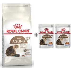 Royal Canin Ageing 12+ Yaşlı Kuru Kedi Maması 2 kg + 2 Adet Yaş Mama Hediye