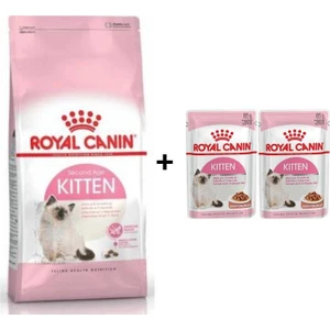 Royal Canin Kitten Yavru Kuru Kedi Maması 4 kg + 2 Adet Yaş Mama Hediye