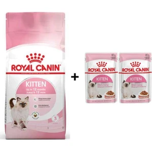 Royal Canin Kitten Yavru Kuru Kedi Maması 2 kg + 2 Adet Yaş Mama Hediye