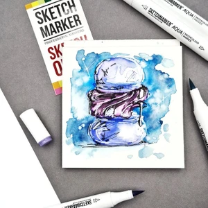 Poli Art Design Kare 11X11 cm Albüm (Suluboya ve Grafik Için) Watercolor Album