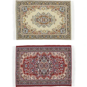 2 Adet Bebek Evi Mini Aksesuar Dekorasyon El Yapımı Dokuma Halı Zemin Halı (Yurt Dışından)