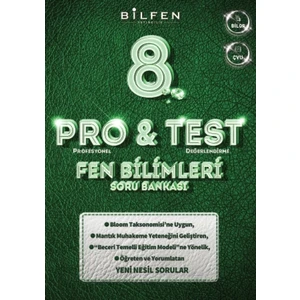 Bilfen Yayınları 8. Sınıf Pro&Test Fen Bilimleri Soru Bankası