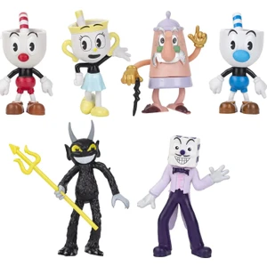 Fincan Kafalar Cuphead Mugman Ms. Chalice Devil King Dice Elder Kettle 6’lı Oyuncak Karakter Seti