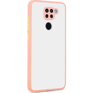 Kny Xiaomi Redmi Note 9 Kılıf Silikon Kenarlı Kamera Korumalı Buzlu Hux Kapak