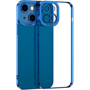 Fashion Series iPhone 13 6.1inç Kılıf Renkli Kenar Lazer Çerçeveli Silikon Kılıf ALL-35462