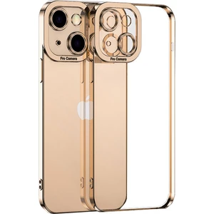Fashion Series iPhone 13 6.1inç Kılıf Renkli Kenar Lazer Çerçeveli Silikon Kılıf ALL-35462