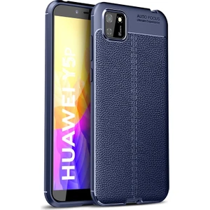 Kny Huawei Y5P Kılıf Deri Desenli Lux Niss Silikon