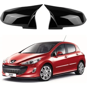 X-Large Garage Peugeot 308 07-13  Araca Özel Batman Yarasa Ayna Kapağı Pianoblack