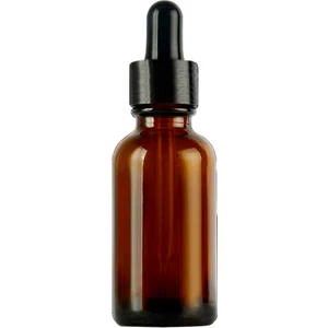 20 cc Amber Damlalık Metal Siyah Sızdırmaz Kapaklı 20 ml Dropper Cam Serum Şişesi 1 Adet