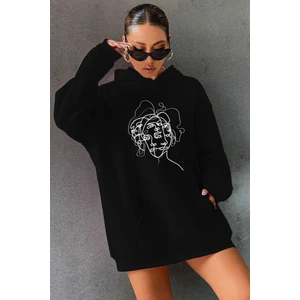 Woman One Line Baskılı Sweatshirt