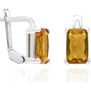 Zultanit Taşlı Gümüş Kadın Küpesi Klipsli Gümüş Küpe KUPE-530