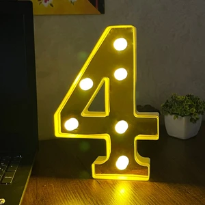 Hediye Ofisi Büyük Boy LED Işıklı 3D Rakam Sayı Doğum Günü Kutlama Organizasyon Işıklı Sayı