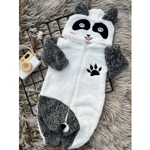 Welsoft Peluş  Fermuarlı Kışlık Panda Bebek Uyku Tulumu